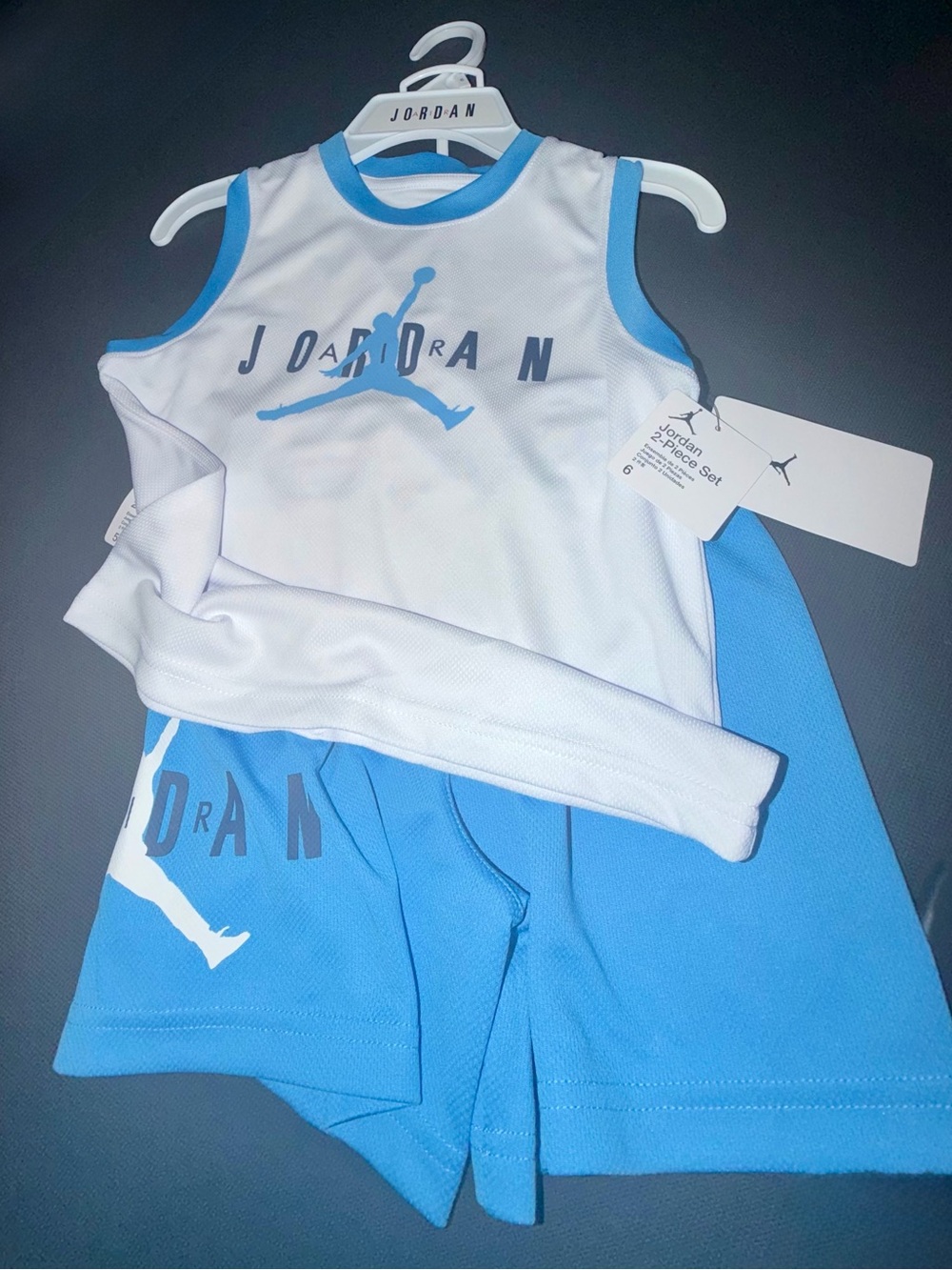 NWT Air Jordan Boy’s Basketball Jersey and Shorts Set Nike Boys 6